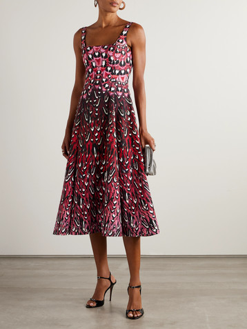 MARY KATRANTZOU Beaux printed crepe midi dress