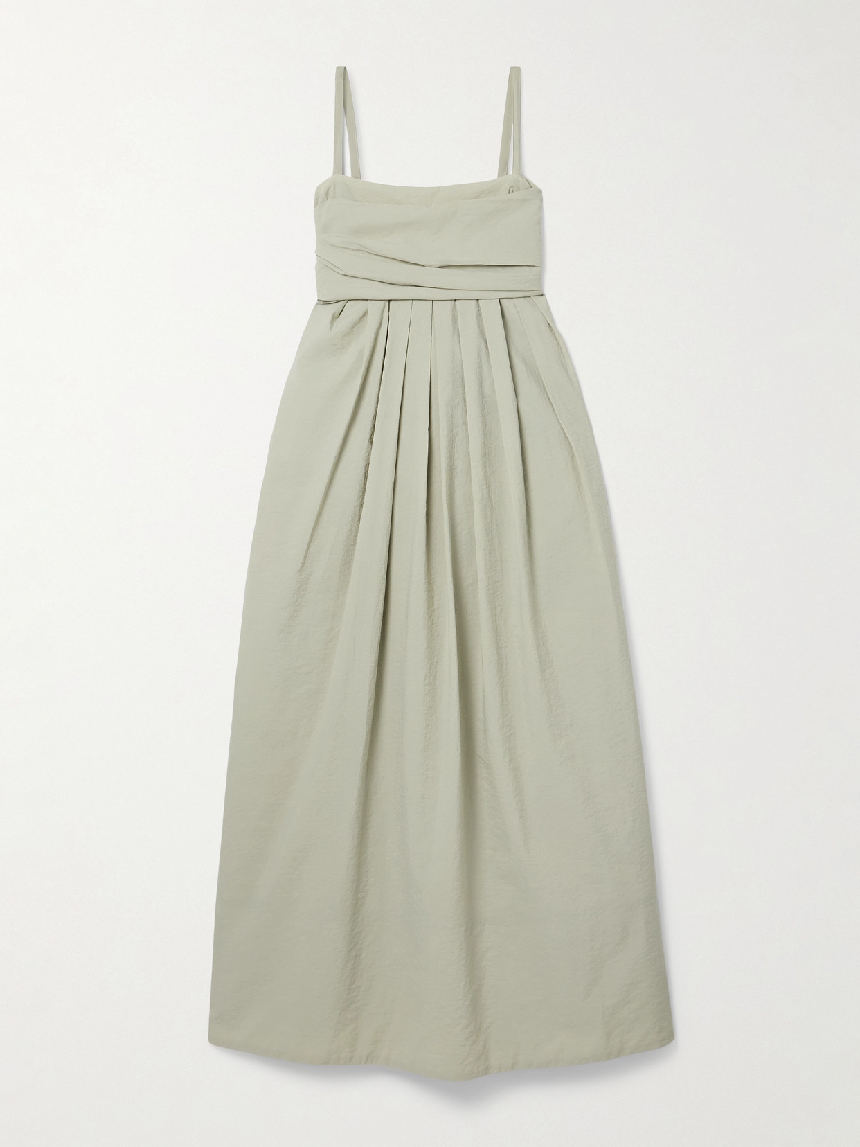 Proenza Schouler White Label Claudine Open-back Pleated Poplin Midi Dress