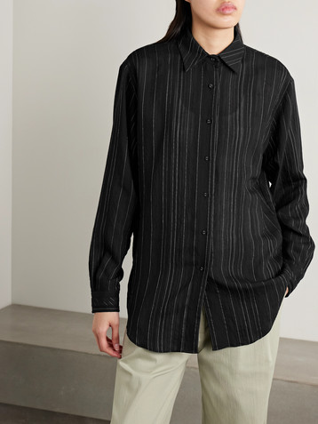 Proenza Schouler White Label Raven striped voile shirt