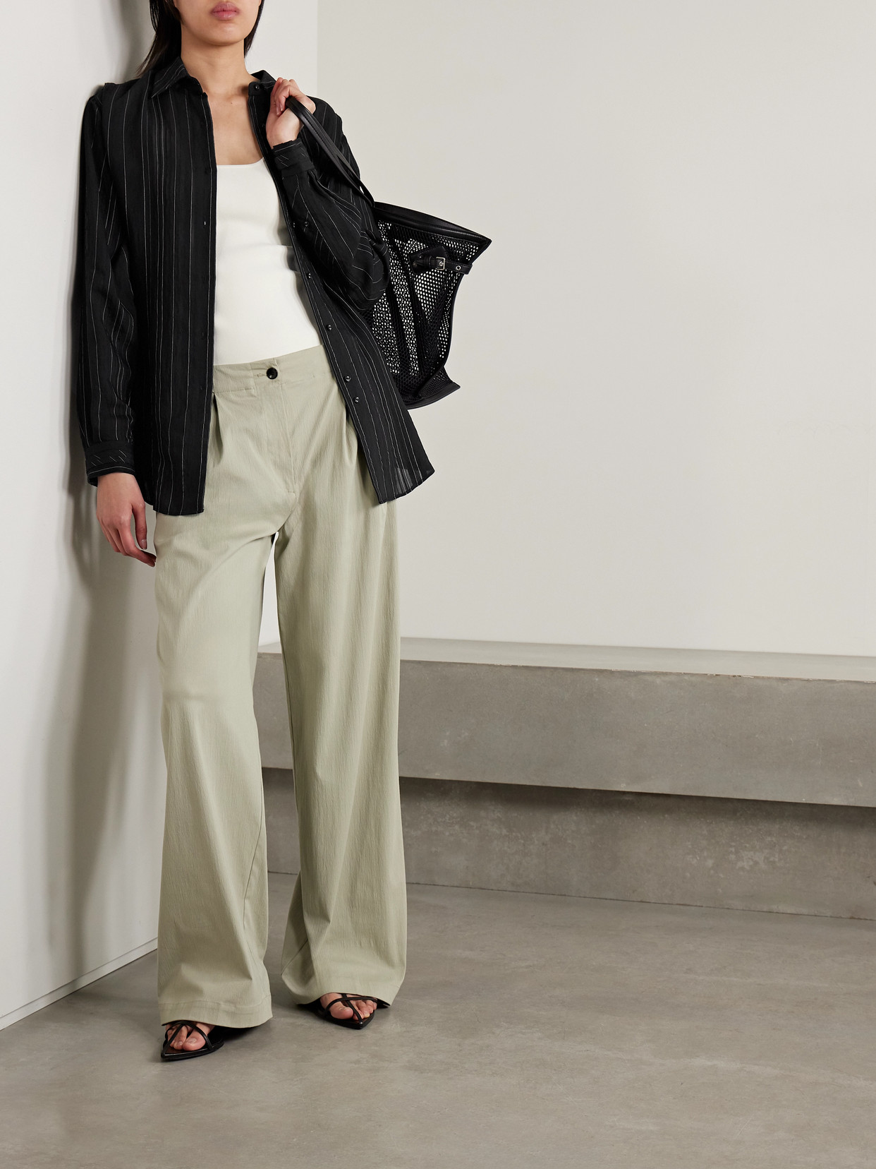 White Label - Raven Striped Voile Shirt