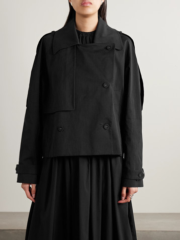 Proenza Schouler White Label Yasmin cropped cotton-twill trench coat