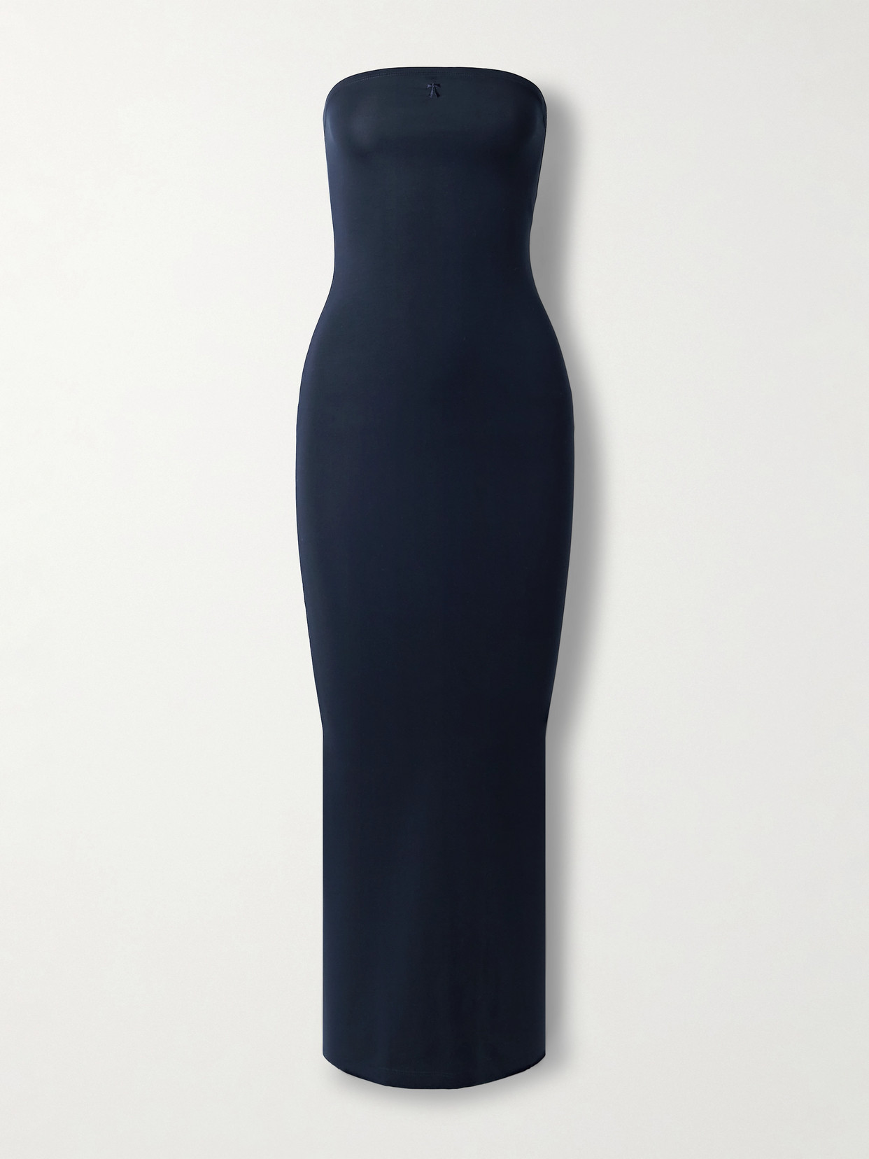The Park Kate Strapless Stretch-microtencel™ Jersey Midi Dress In Blue