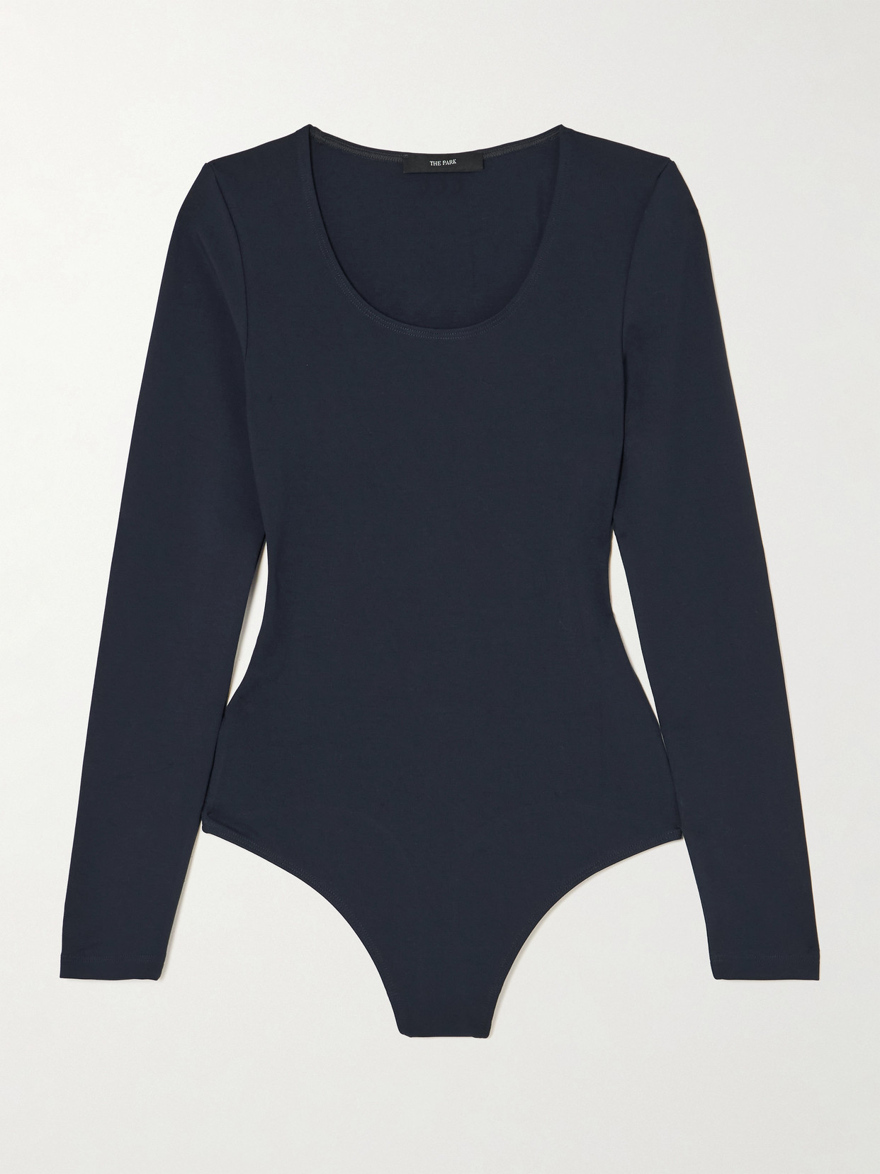 The Park Donna Stretch-tencel™ Lyocell-jersey Thong Bodysuit In Blue