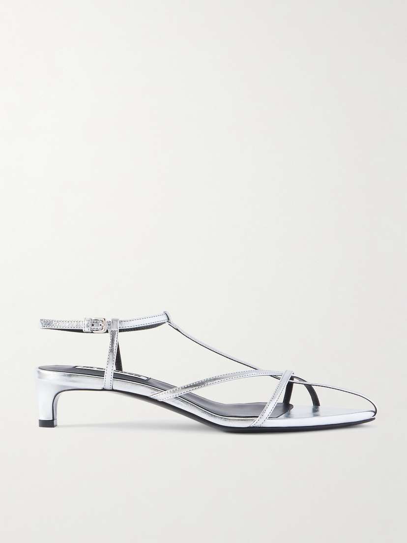 Jil Sander Metallic Leather Sandals
