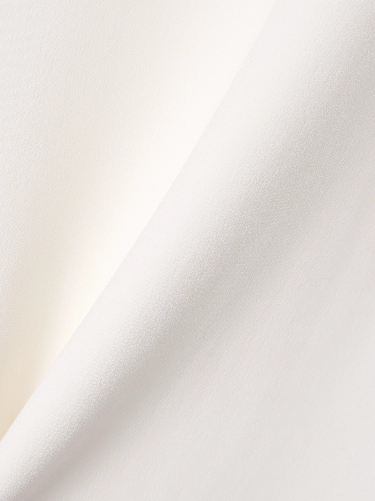 Another Tomorrow Draped Crepe Blouse In White