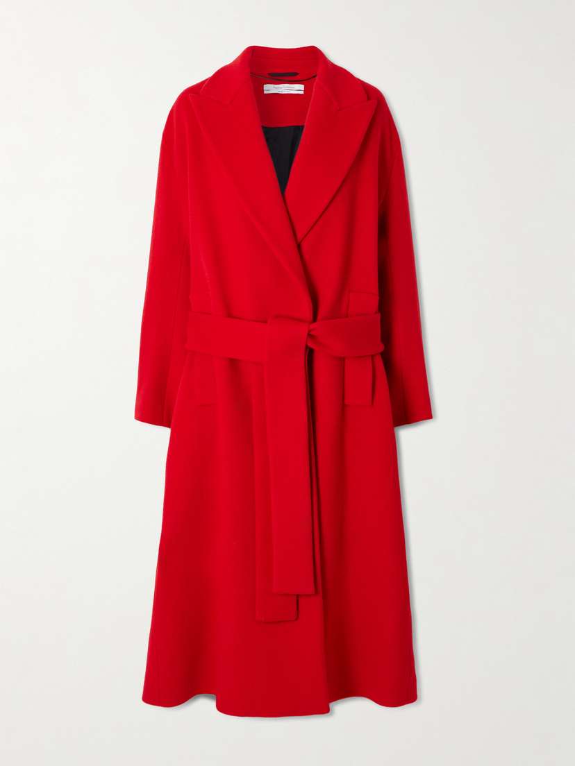 Another Tomorrow Belted Recycled Cashmere Coat
