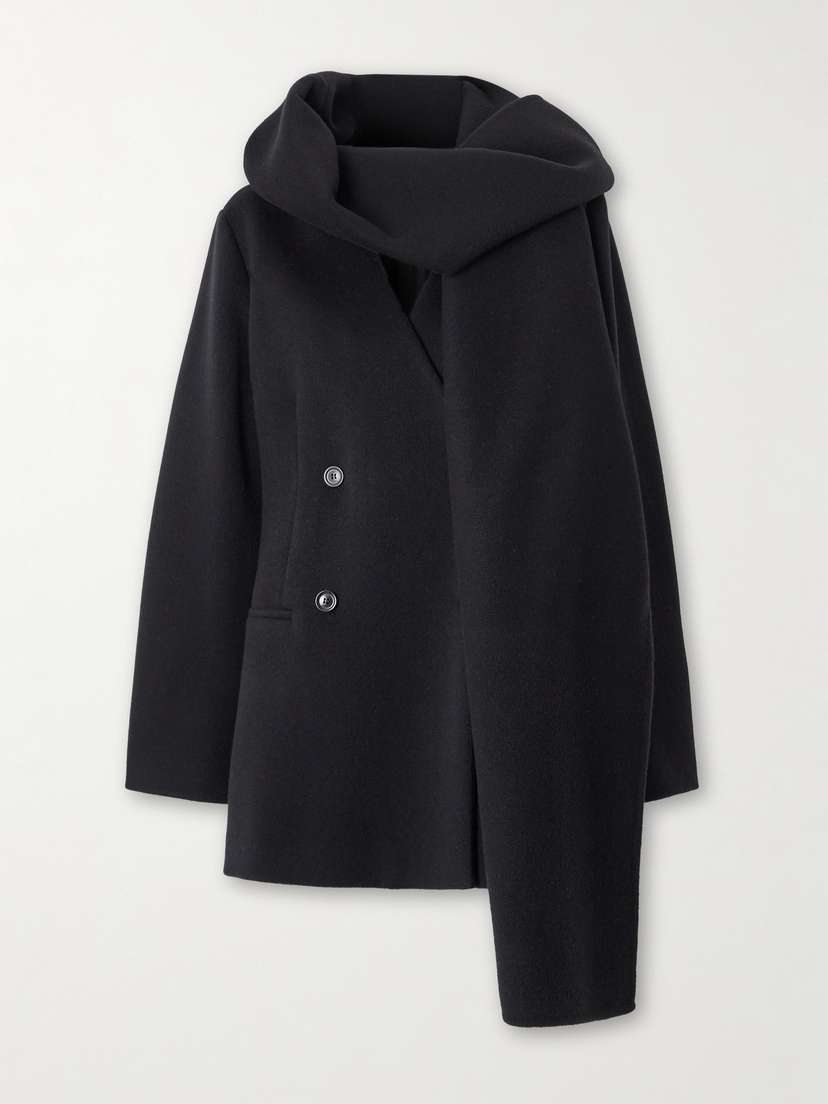 Another Tomorrow Scarf-detailed Recycled-cashmere Coat