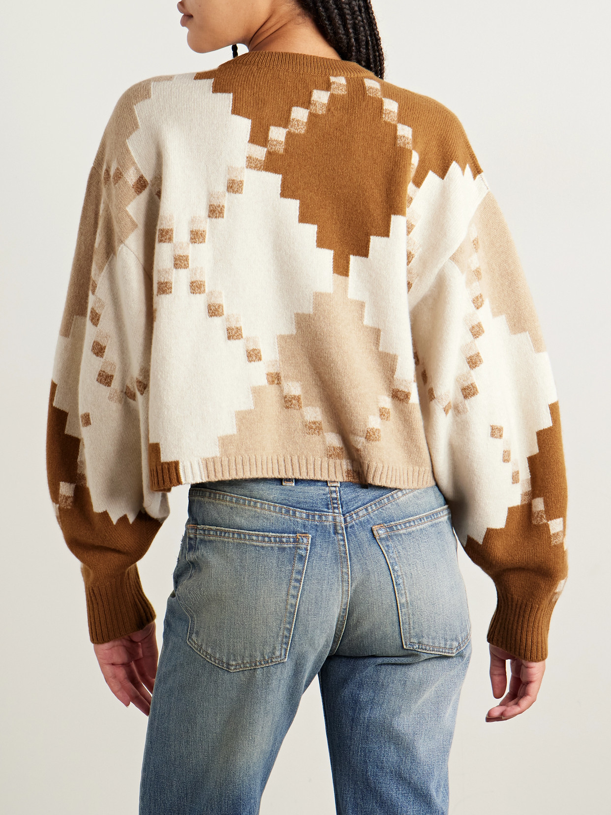 Rùadh The Ava Jacquard-knit Wool Sweater In Brown