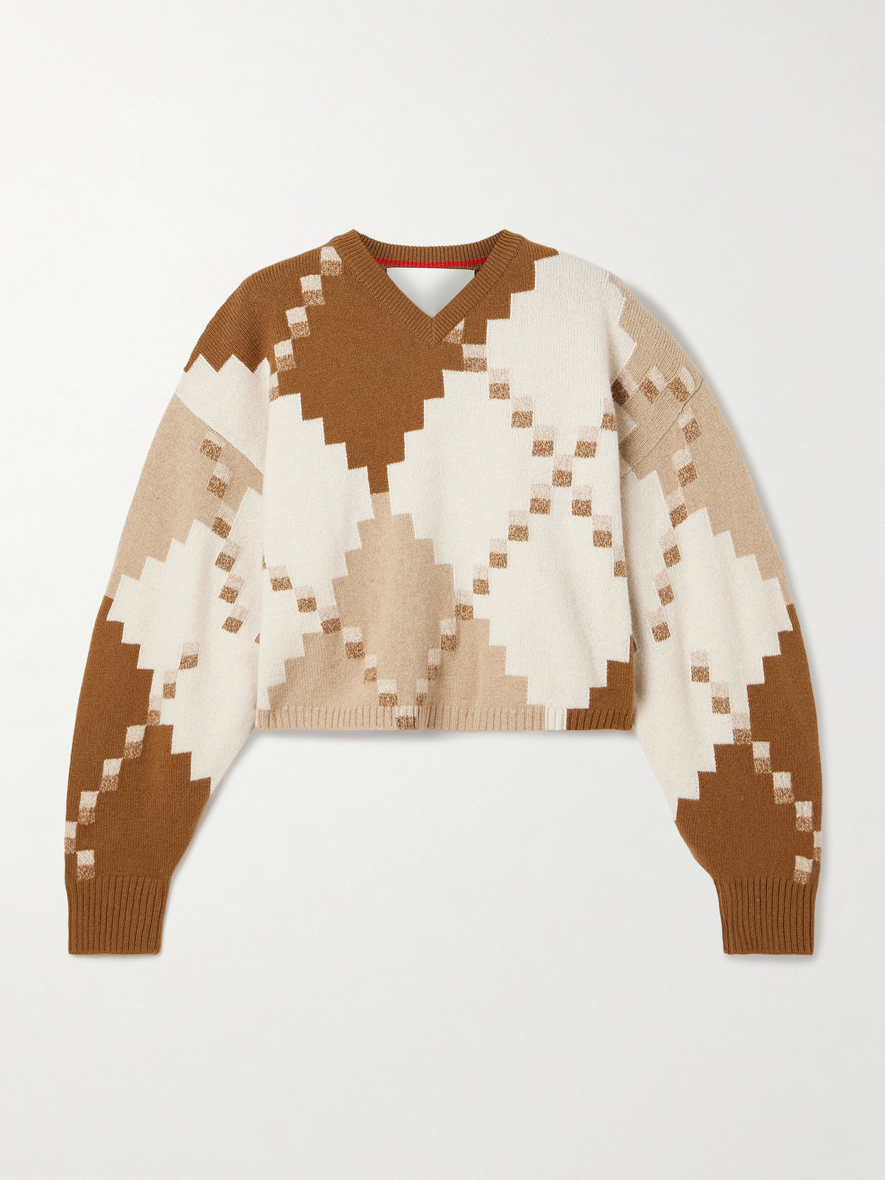 Rùadh The Ava Jacquard-knit Wool Sweater In Brown