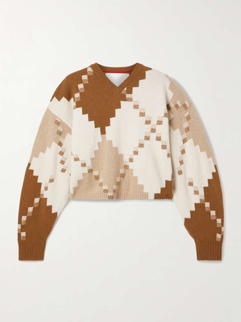 RÙADH The Ava Jacquard-knit Wool Sweater