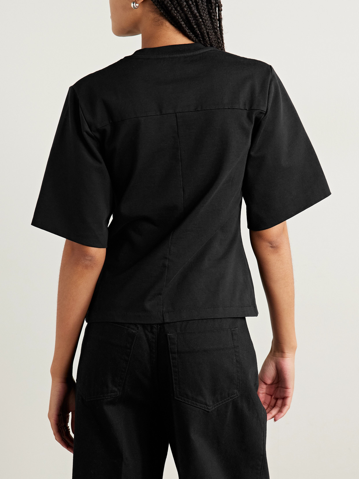 Rùadh The Isla Organic Cotton-jersey T-shirt In Black