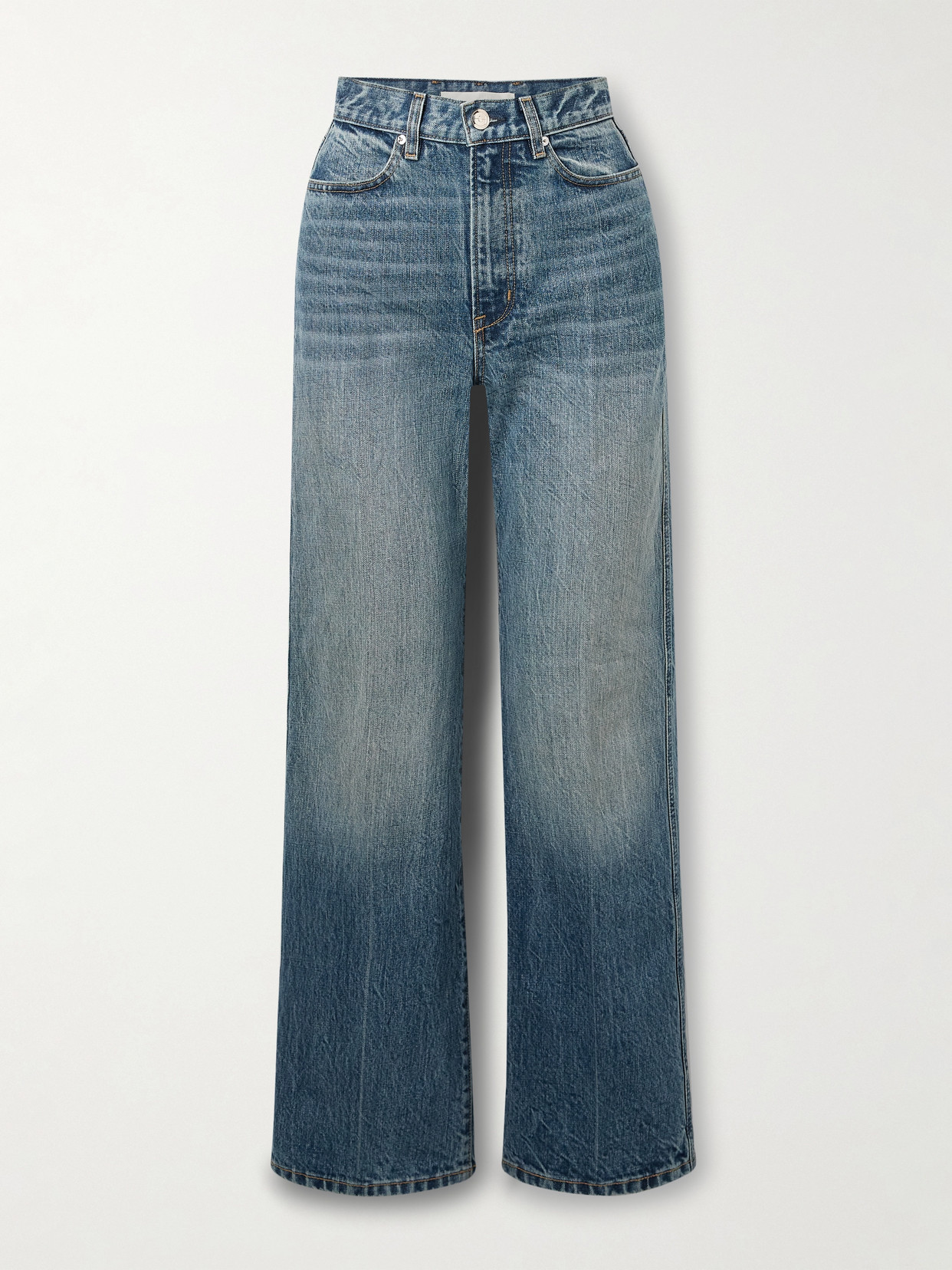 Rùadh The Quinn High-rise Straight-leg Jeans In Blue