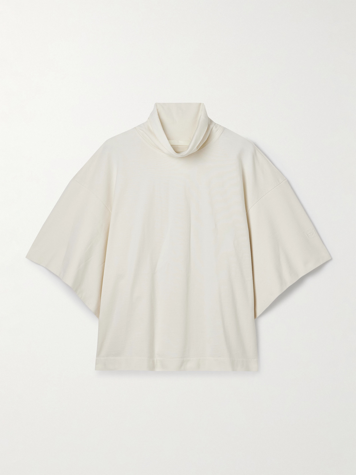 Rùadh The Orbital Organic Cotton-jersey Turtleneck T-shirt In Neutral