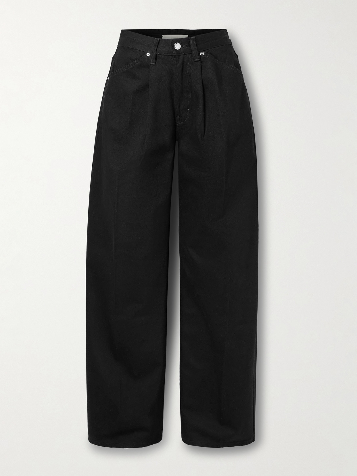 Rùadh The Archer Pleated High-rise Wide-leg Jeans In Multi