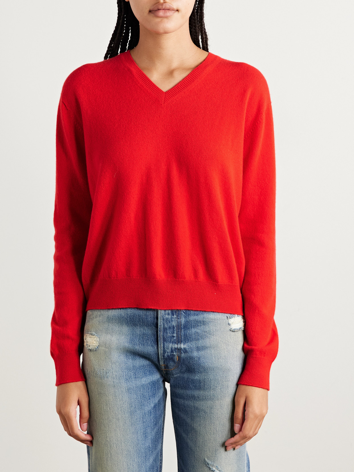 Rùadh The Sanderson Cashmere Sweater In Red