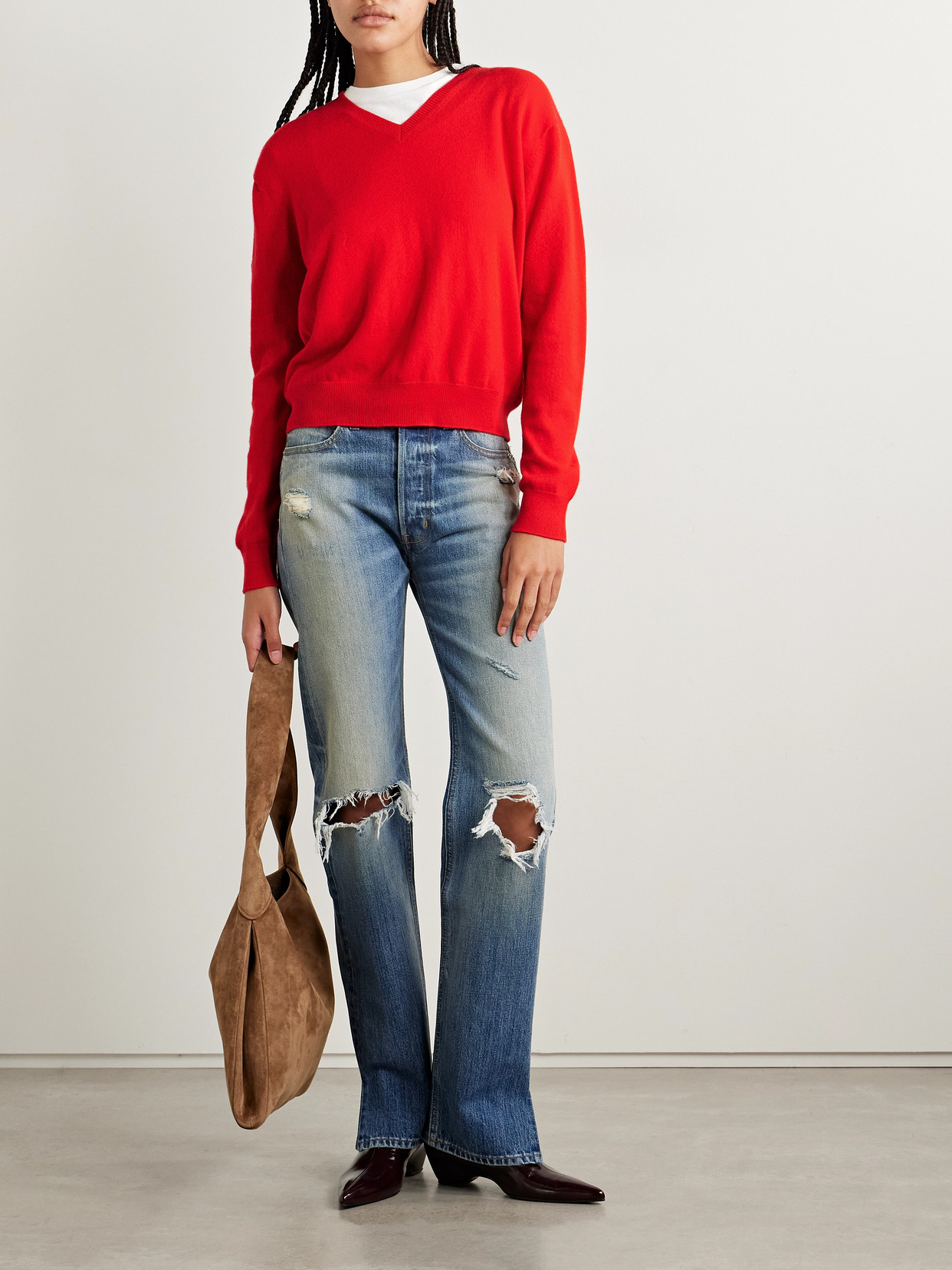 Rùadh The Sanderson Cashmere Sweater In Red