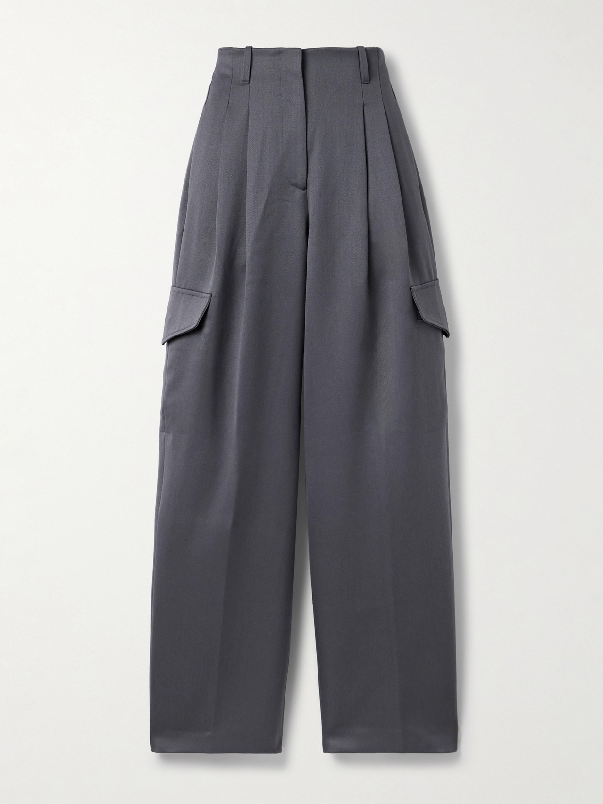 Rùadh The Russel Pleated Wool Wide-leg Pants In Gold