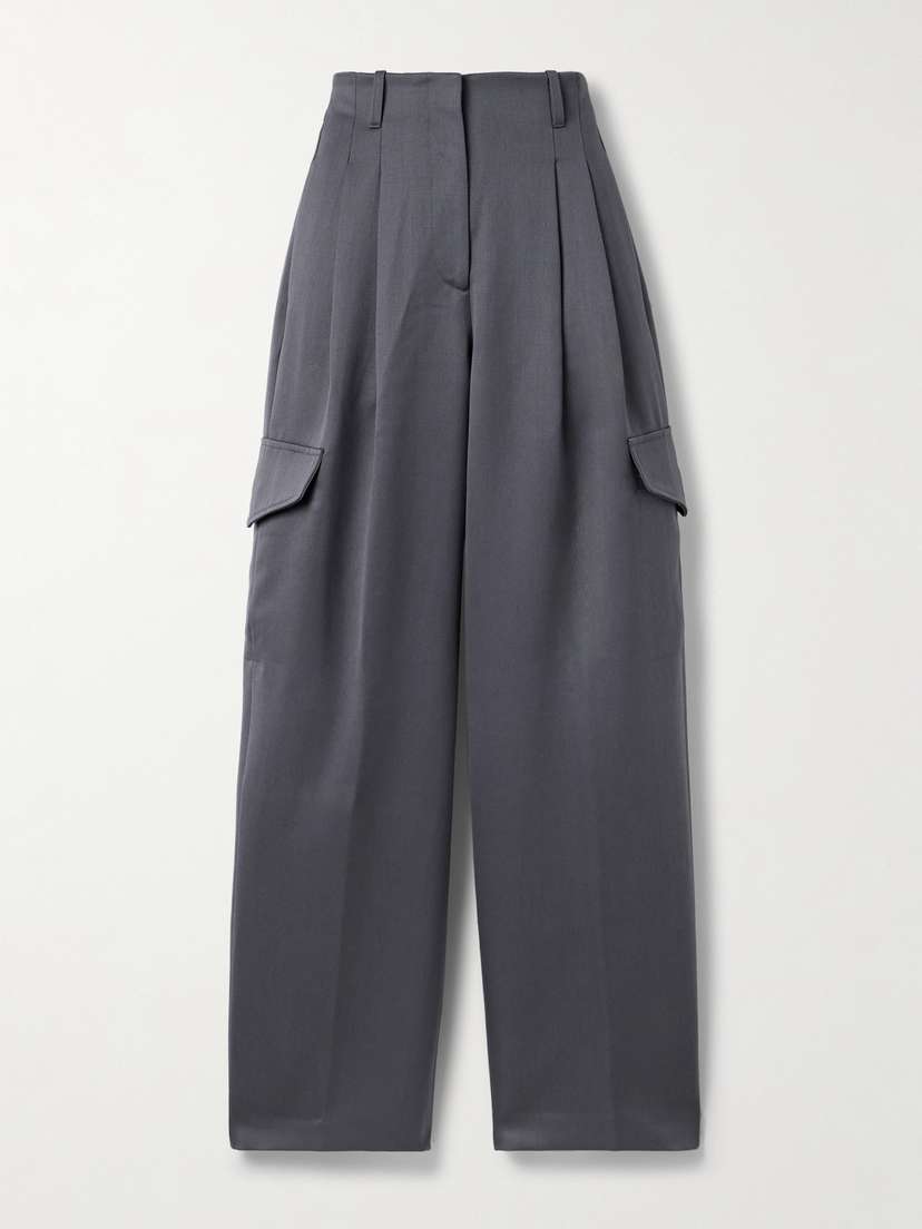 RÙADH The Russel Pleated Wool Wide-leg Pants