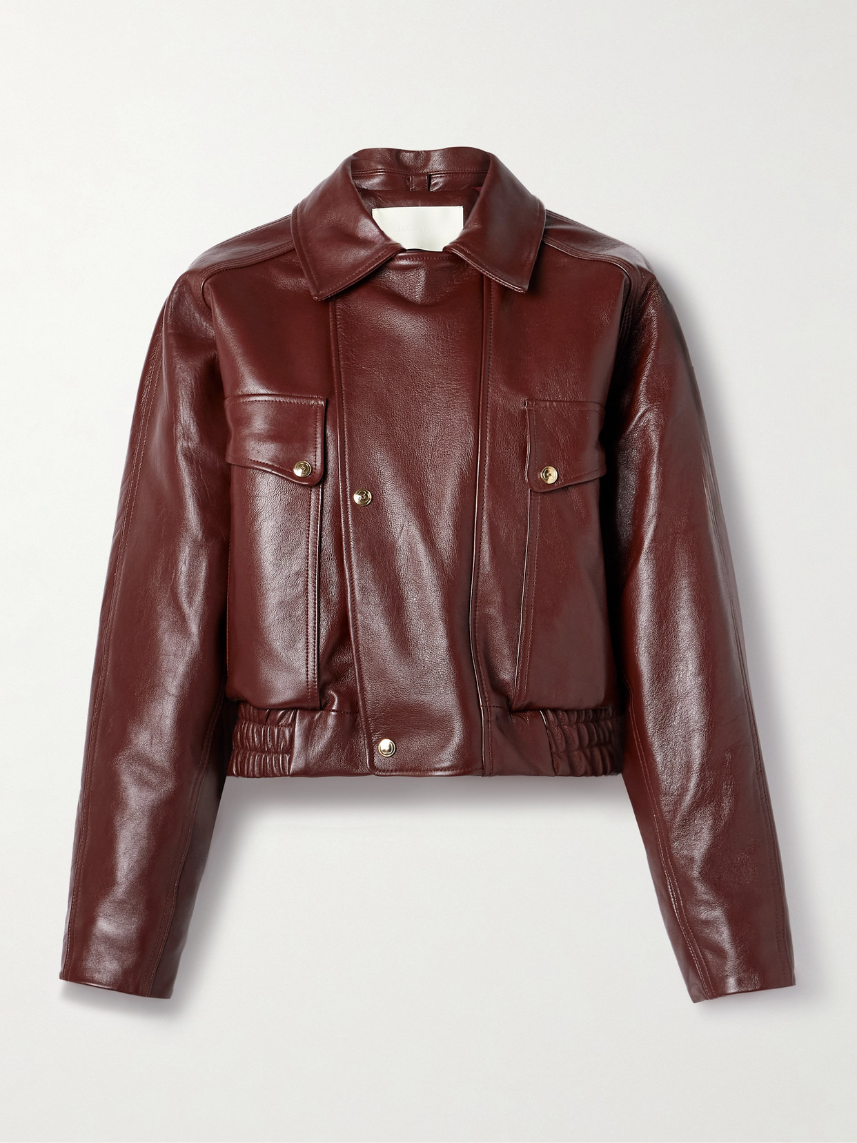 Rùadh The Haddow Cropped Leather Jacket In Brown