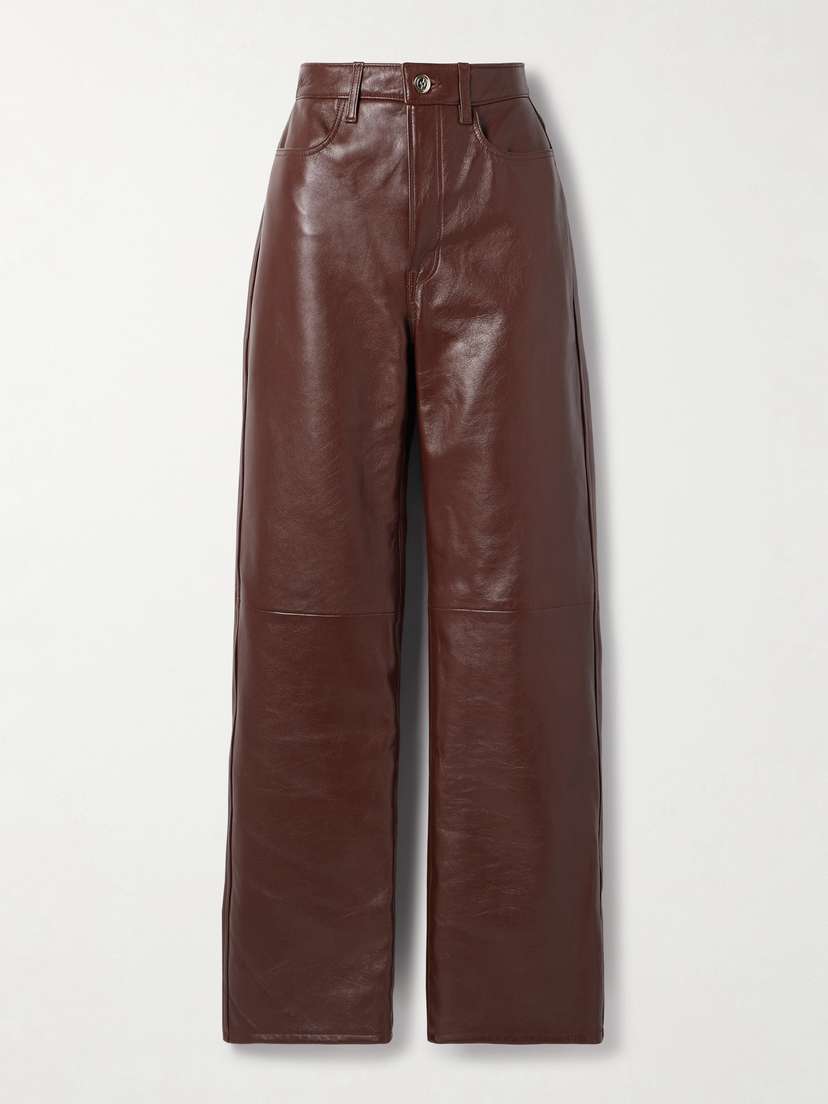 RÙADH The Quinn Leather Straight-leg Pants