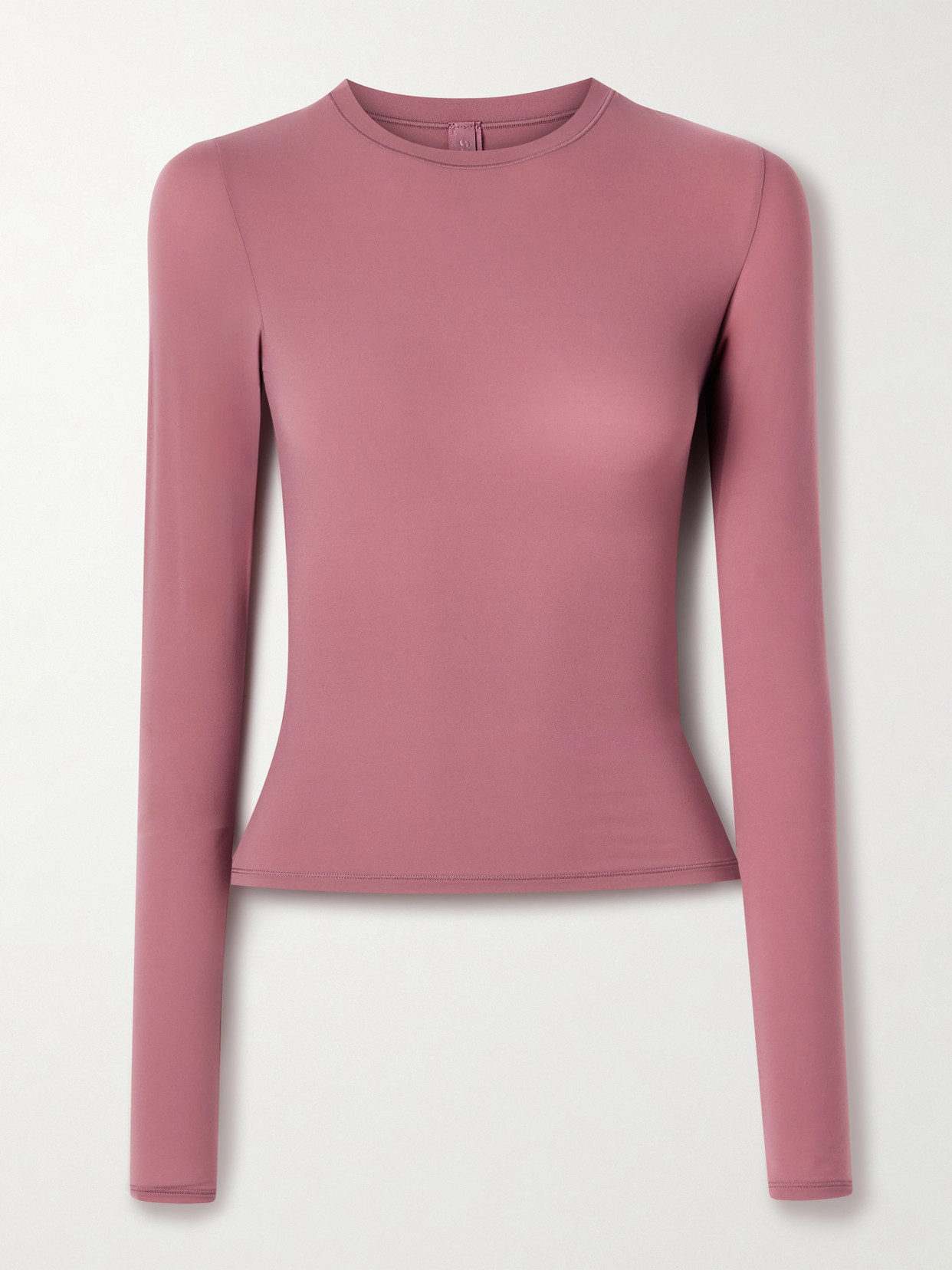 Skims Fits Everybody Long Sleeve T-shirt In Pink
