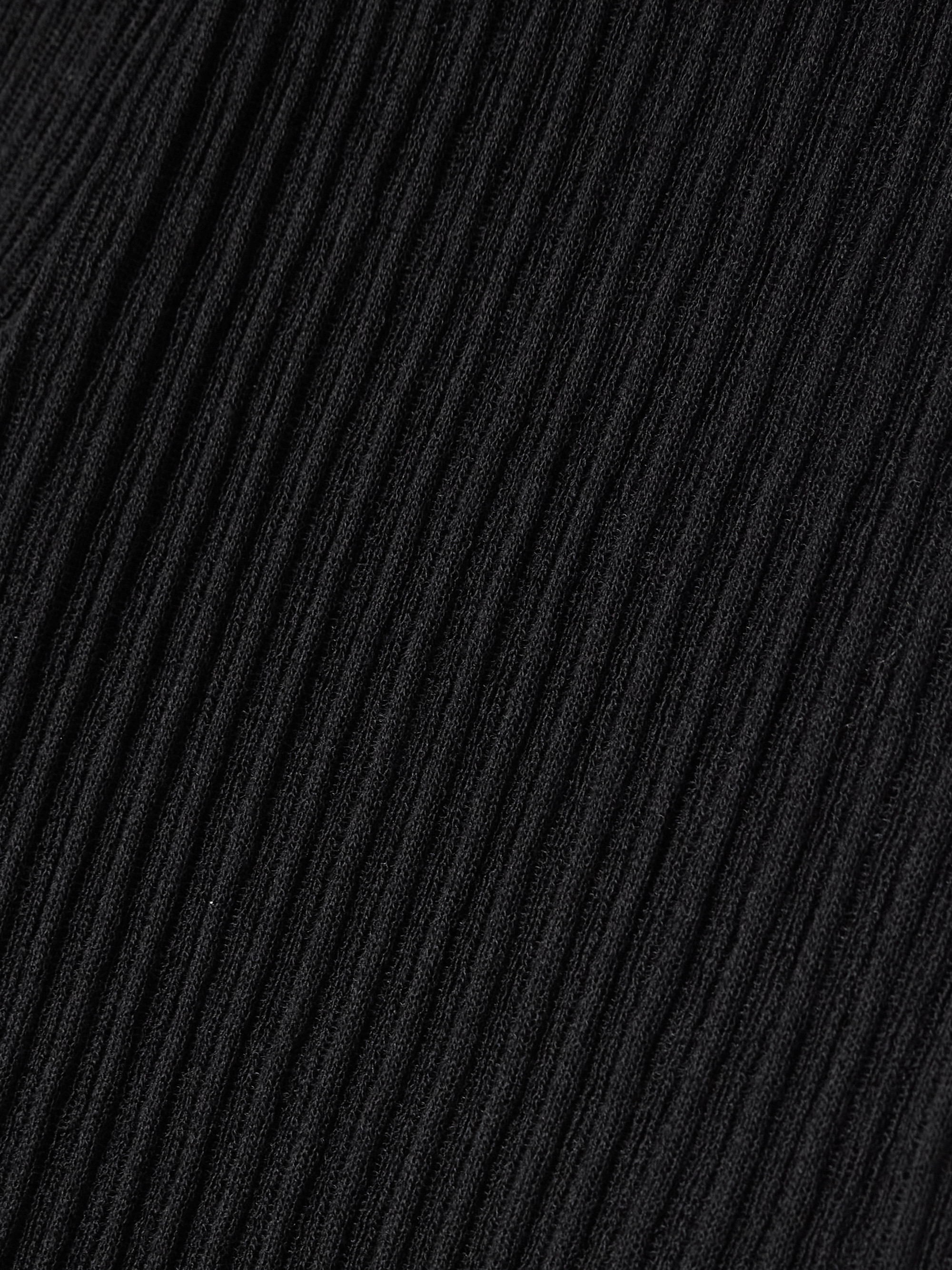 Skims Sheer ribbed-knit wide-leg pants - Onyx