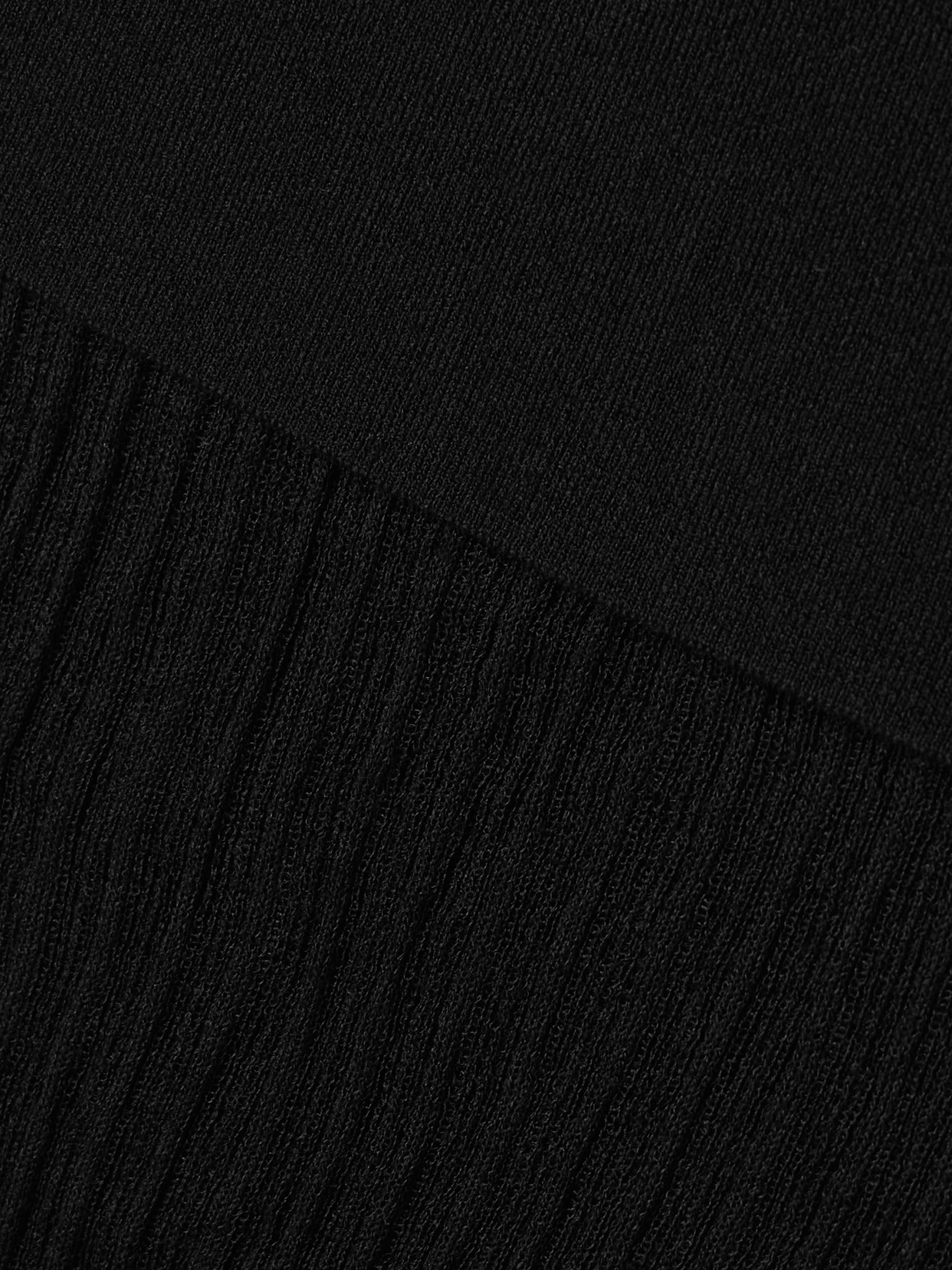 Sheer Knit Foldover Long Skirt