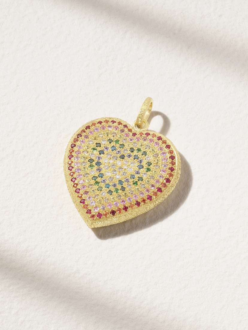 Carolina Bucci Rainbow 18-karat Gold Multi-stone Pendant