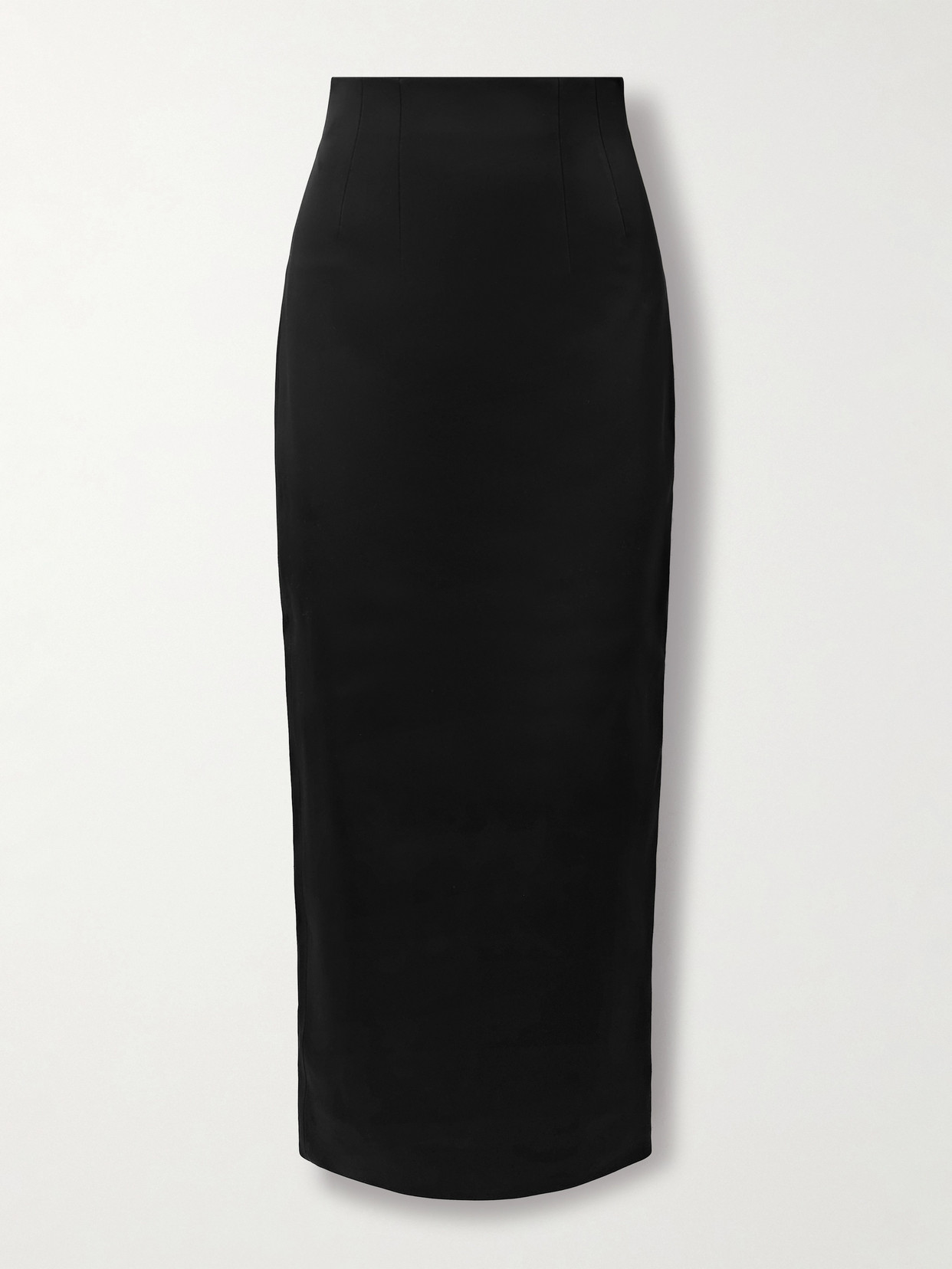 Khaite Loxley Satin-crepe Maxi Skirt In Black