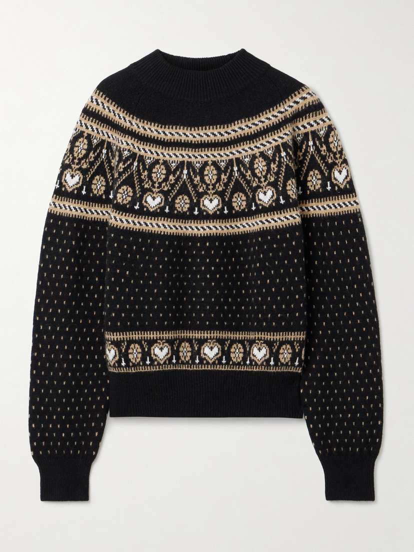 Khaite Guy Fair Isle Cashmere Sweater