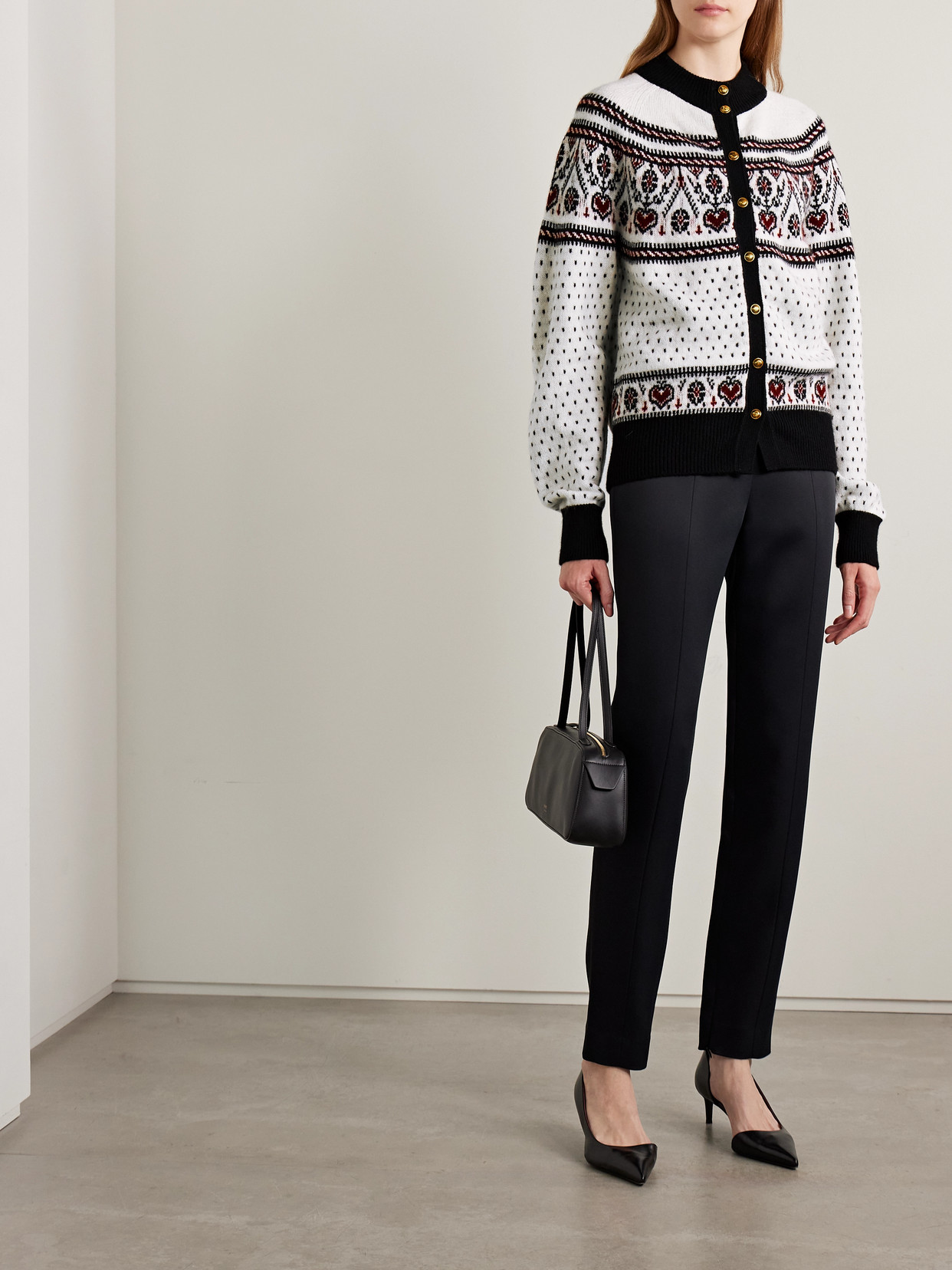 Khaite Marc Jacquard Cashmere-blend Cardigan In Neutral