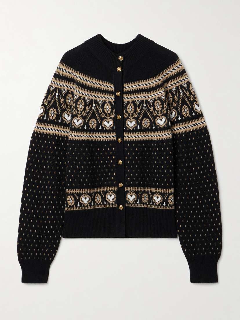 Khaite Marc Fair Isle Cashmere Cardigan