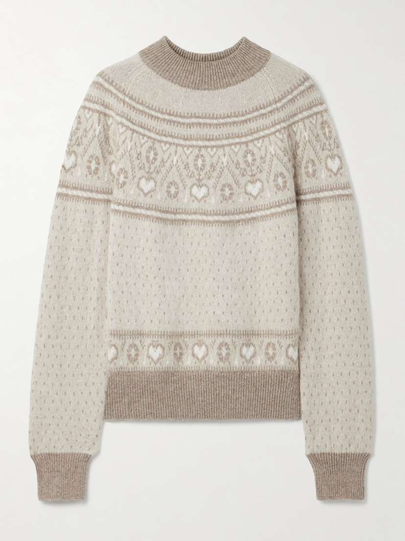 Khaite Guy Fair Isle Cashmere Sweater
