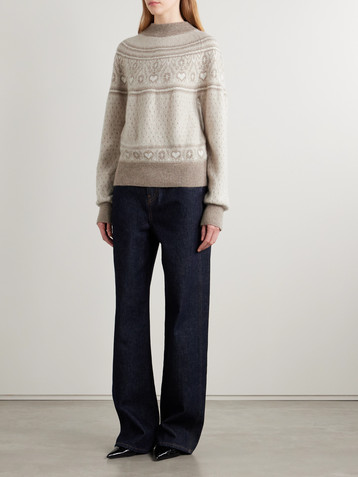 KHAITE Guy Fair Isle cashmere sweater