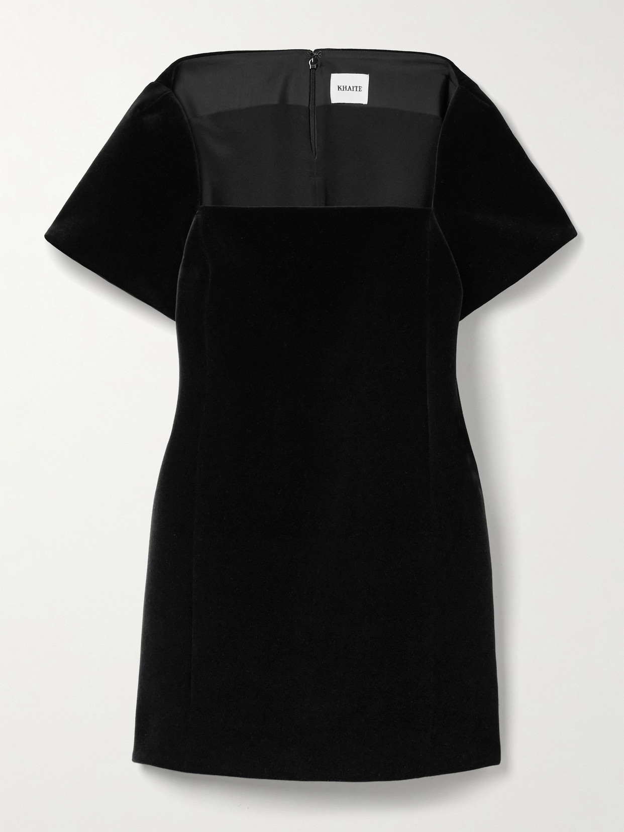 Khaite Benji Velvet Mini Dress In Black