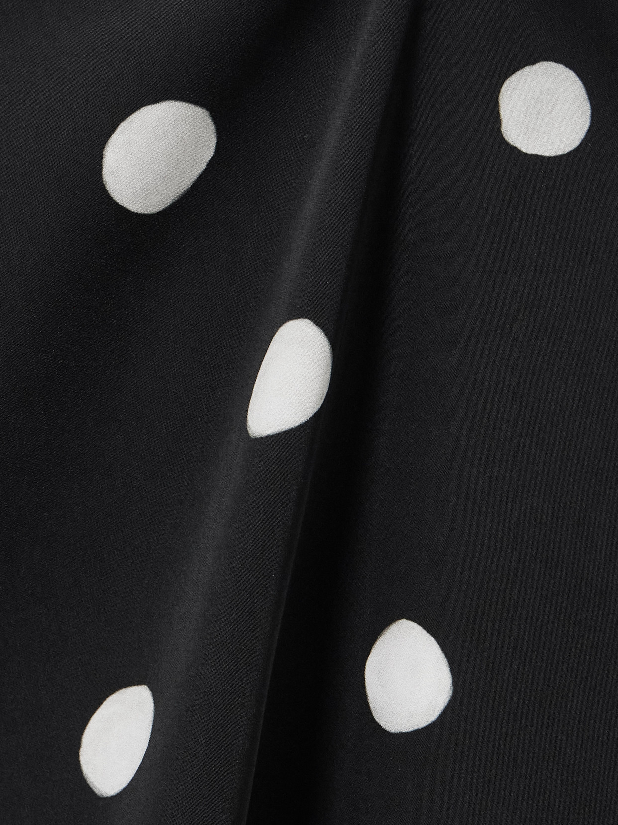 Bernadette Luce Polka-dot Crepe De Chine Midi Dress In Black