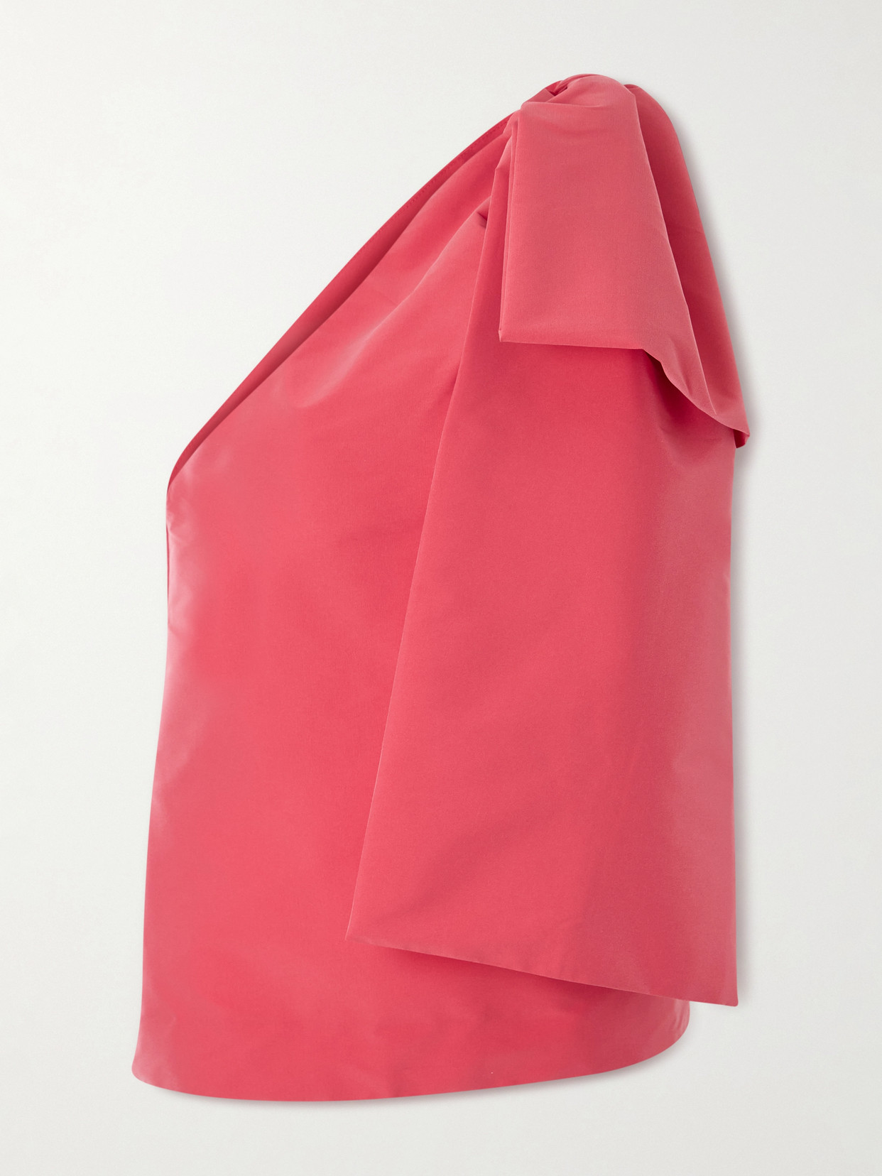 Bernadette Winnie One-shoulder Bow-detailed Taffeta Top In Pink