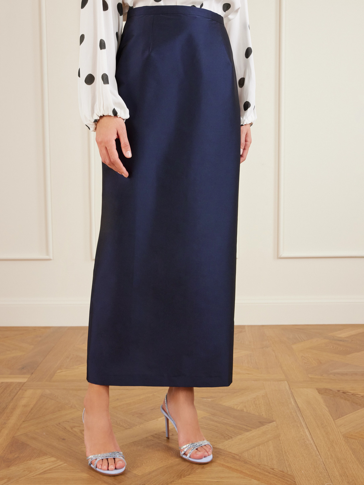 Bernadette Norma Taffeta Maxi Skirt In Blue