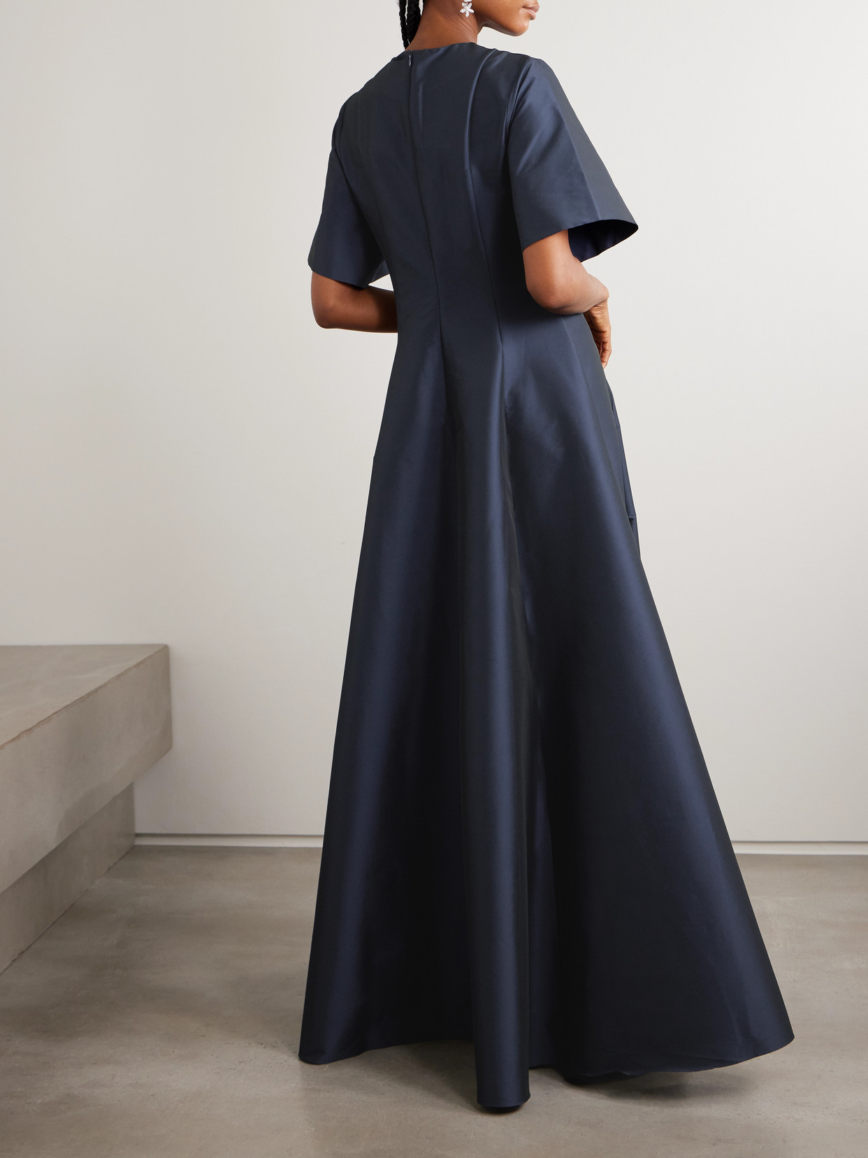 Bernadette Madeline Taffeta Gown In Blue