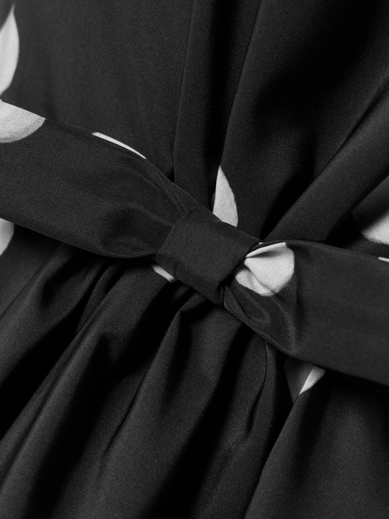 Bernadette Bodette Strapless Bow-detailed Polka-dot Taffeta Gown In Black