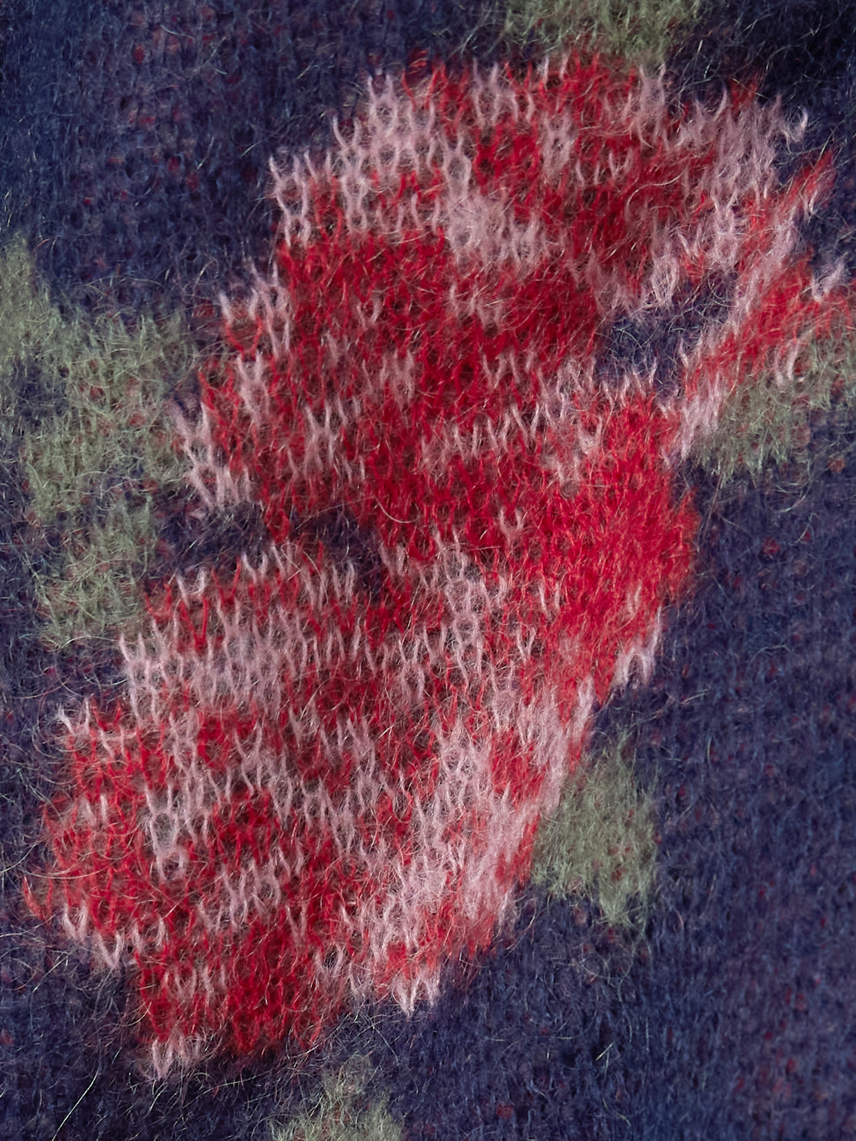 Bernadette Amelia Floral-jacquard Mohair-blend Cardigan In Blue