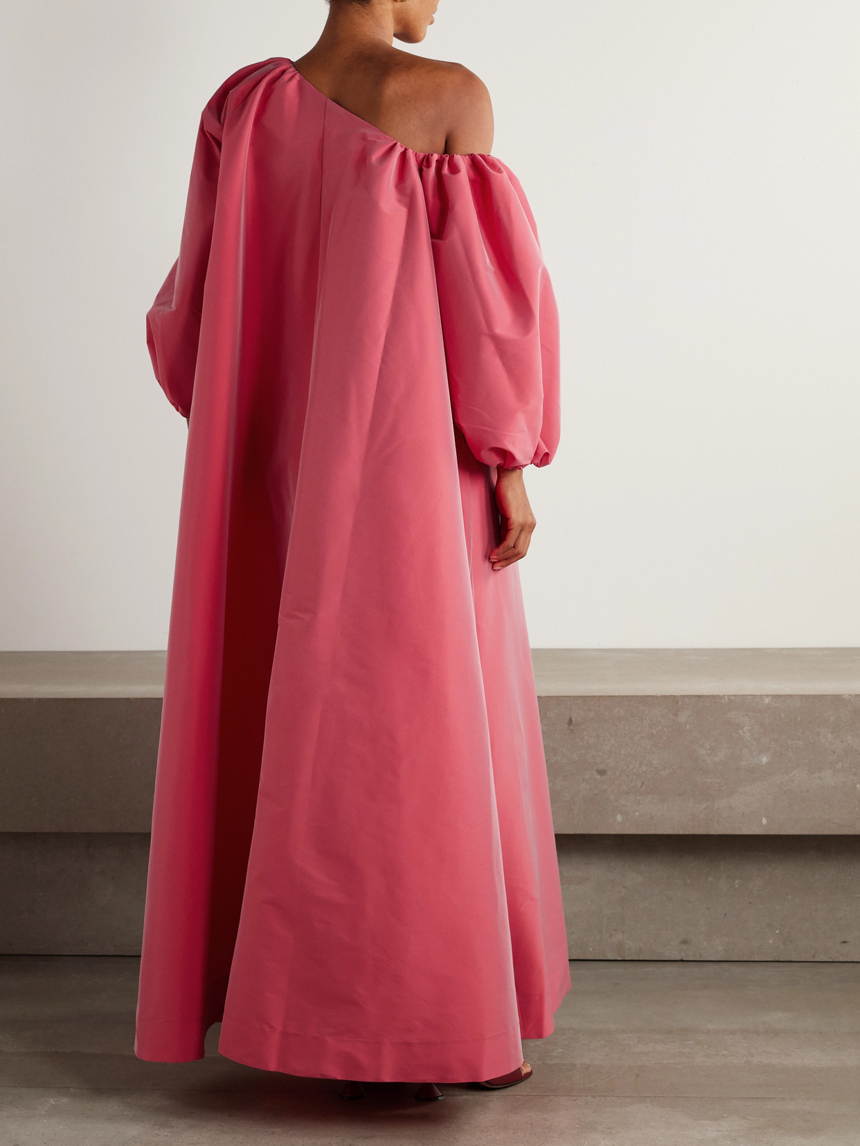 Bernadette Nathalie Off-the-shoulder Taffeta Gown In Pink