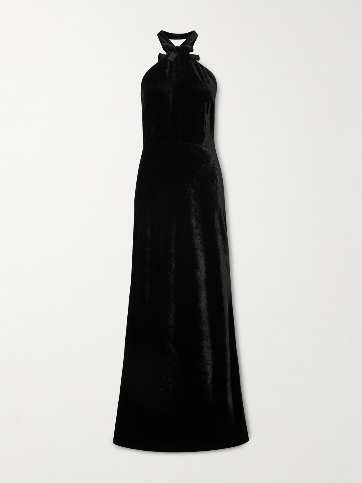Bernadette Jolene Halterneck Crepe Maxi Dress In Black