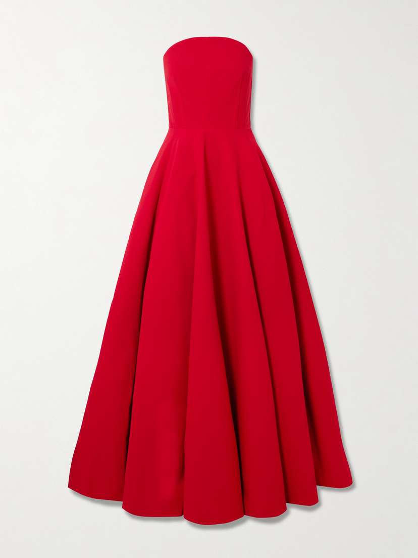 Solace London Mathilde Strapless Crepe Gown