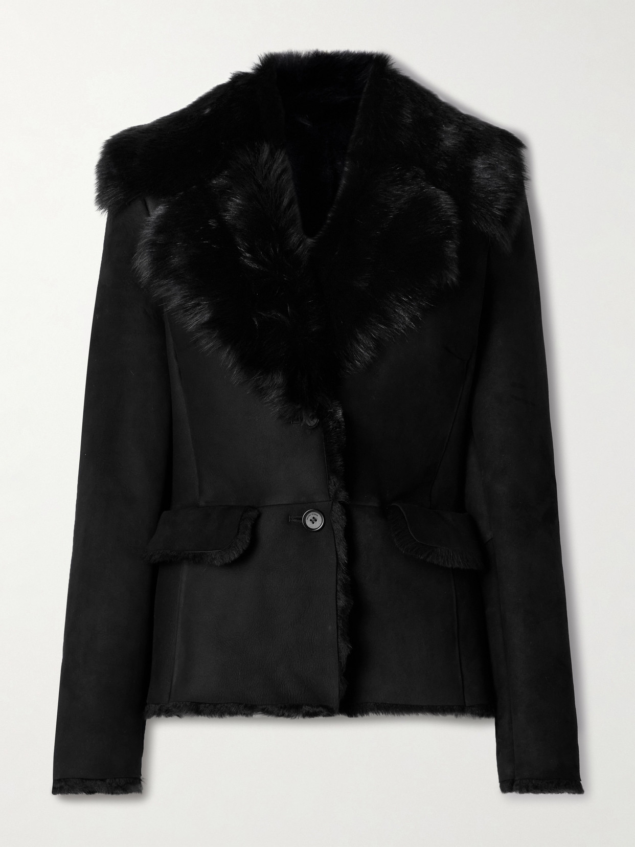 Magda Butrym Shearling Jacket In Black