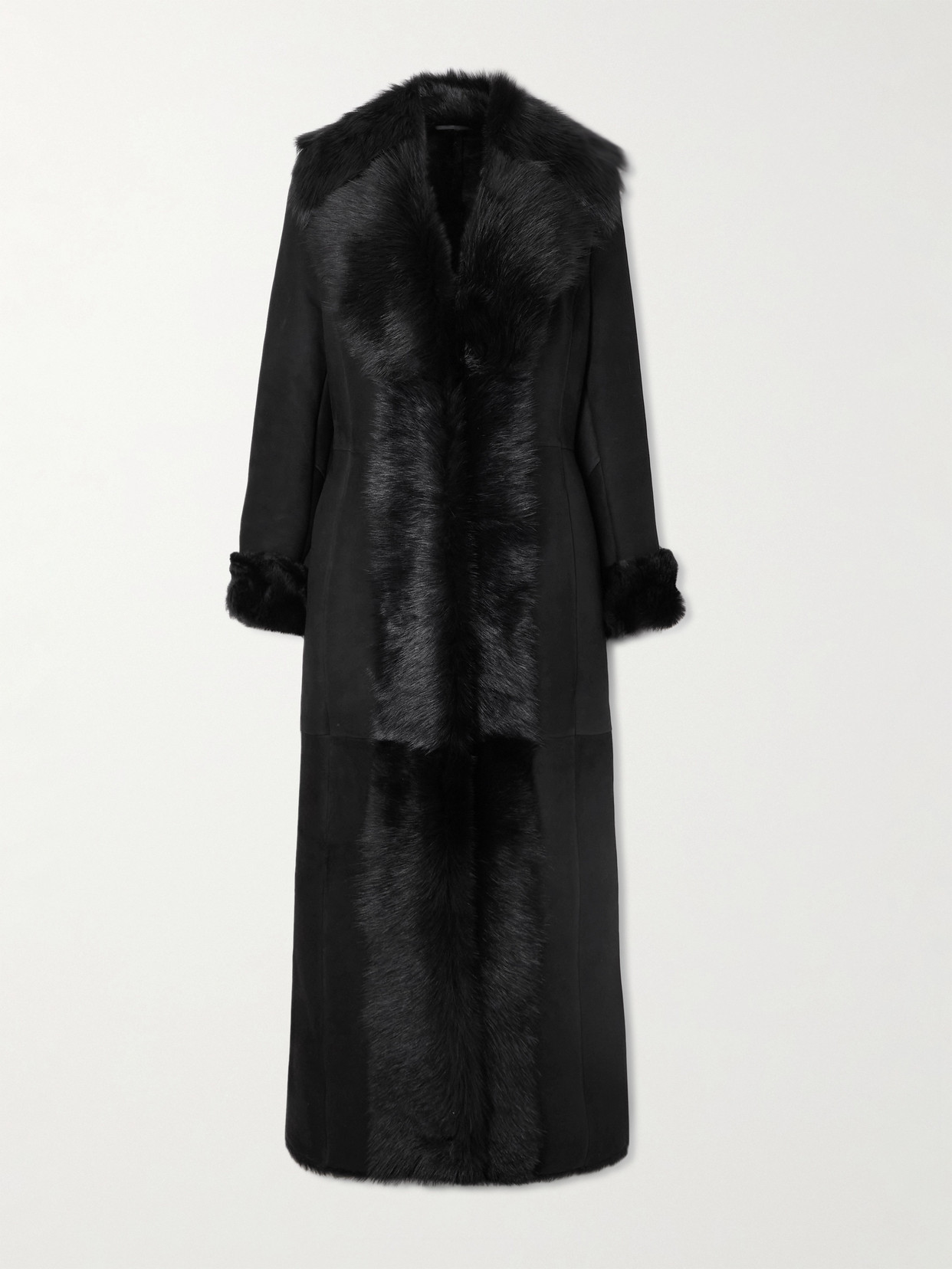 Magda Butrym Shearling Coat In Black
