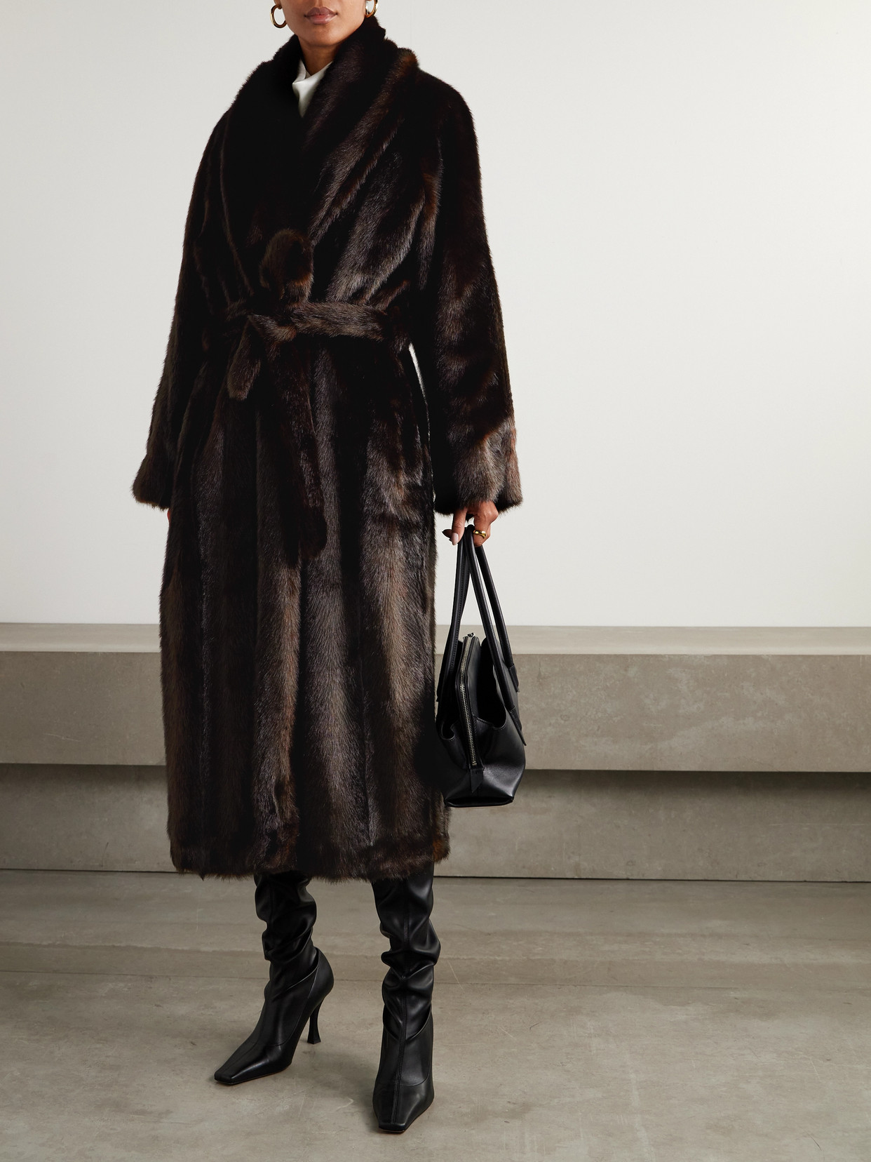Belted Plush Coat