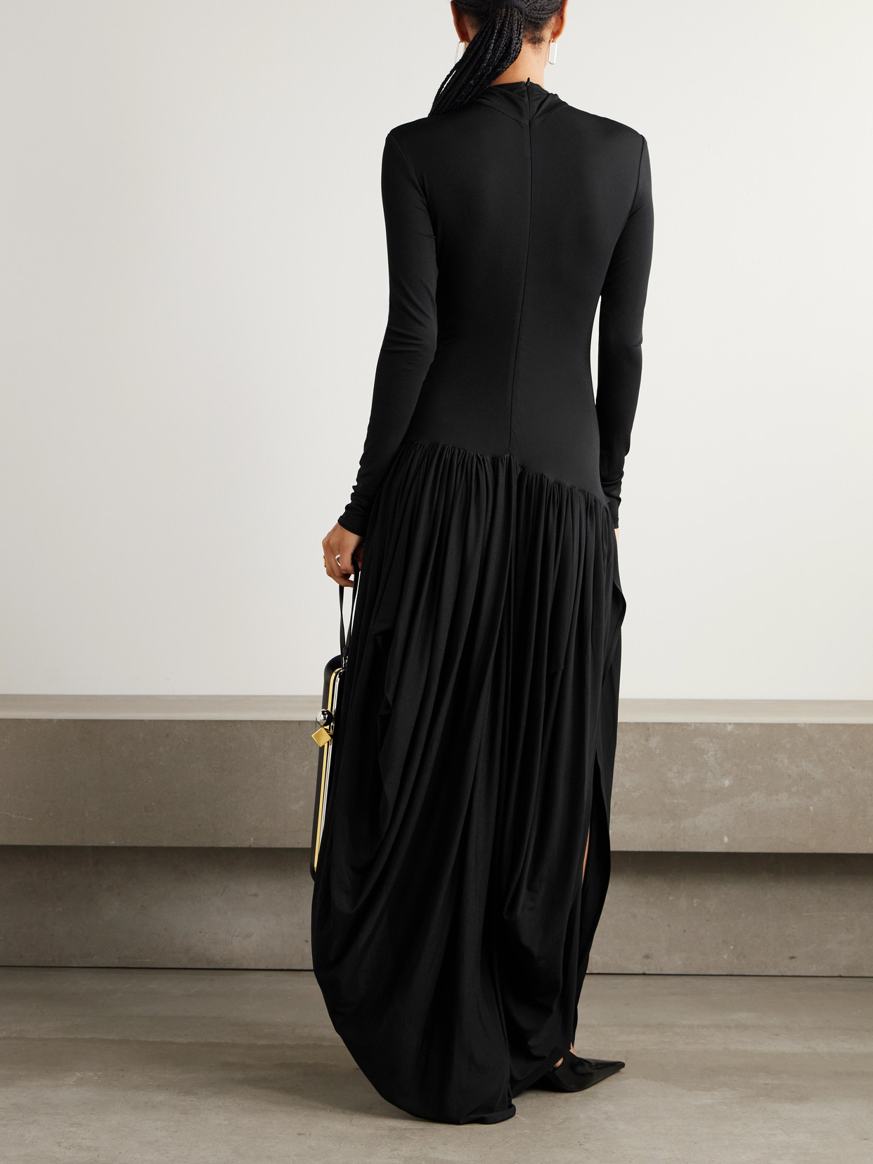 Magda Butrym Stretch-jersey Maxi Dress In Black