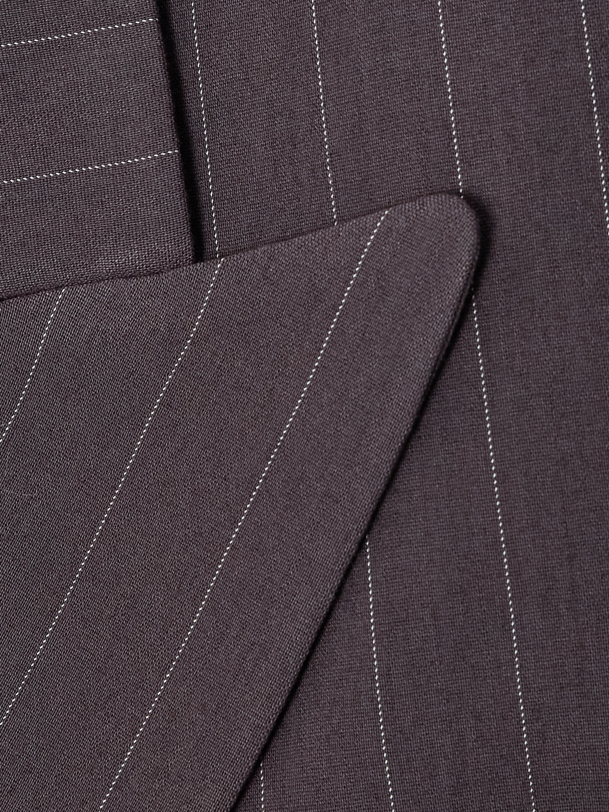 Magda Butrym Oversized Double-breasted Pinstriped Merino Wool Blazer In Gray