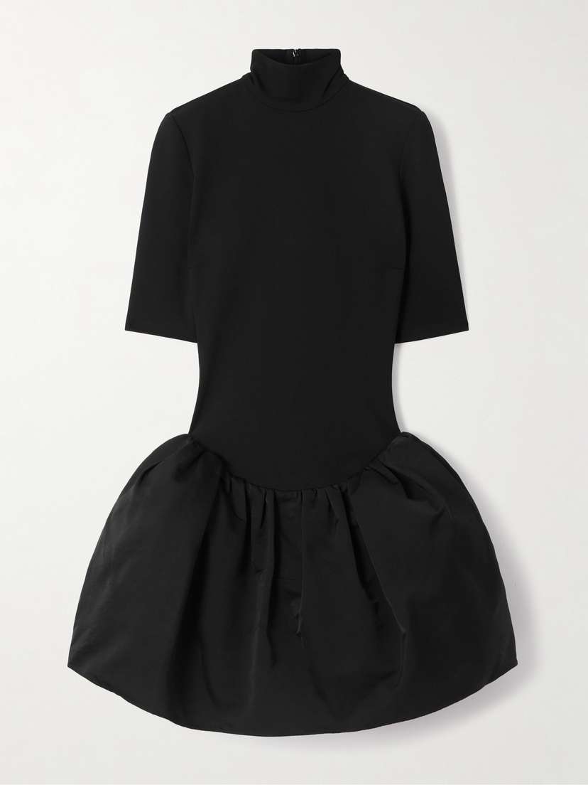 Magda Butrym Cotton And Silk-blend Jersey And Taffeta Mini Dress